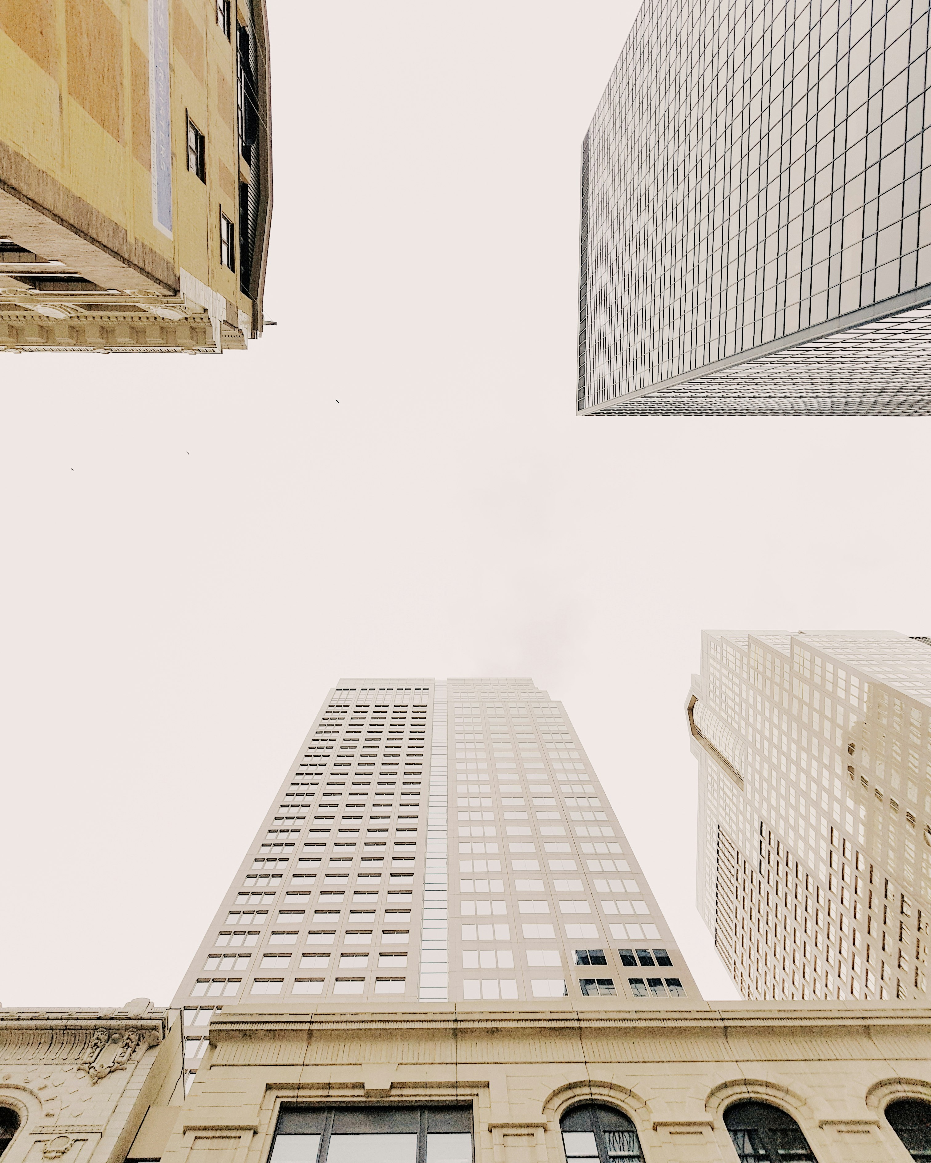 high-angle photography of gray high-rise building at daytime